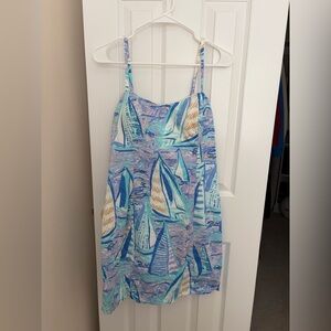 Lilly Pulitzer Blue and Purple Patterned Dress